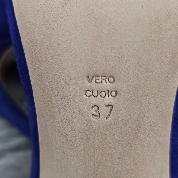 JEAN-MICHEL Eris CAZABAT Suede Metallic Pointed-Toe Pumps - Picture 11 of 12